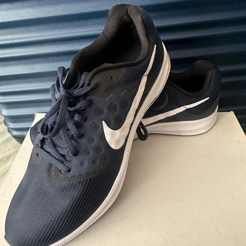 Nike Dark Blue and White Athletic Shoes